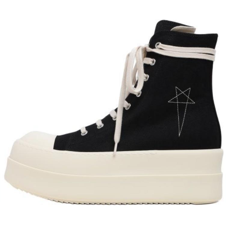 Rick Owens DRKSHDW High top Skateboard Shoes Women's Black
