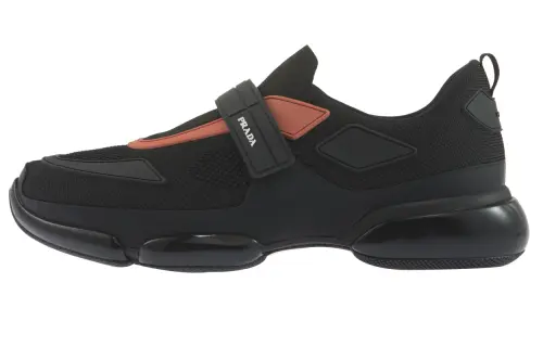 PRADA Low top Casual Athletic Shoes Men's Black