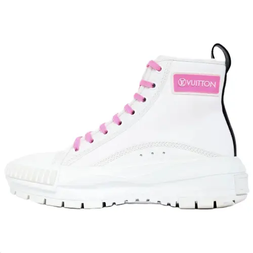 LOUIS VUITTON Squad Trainer Boots 'White Pink Brown' Women's