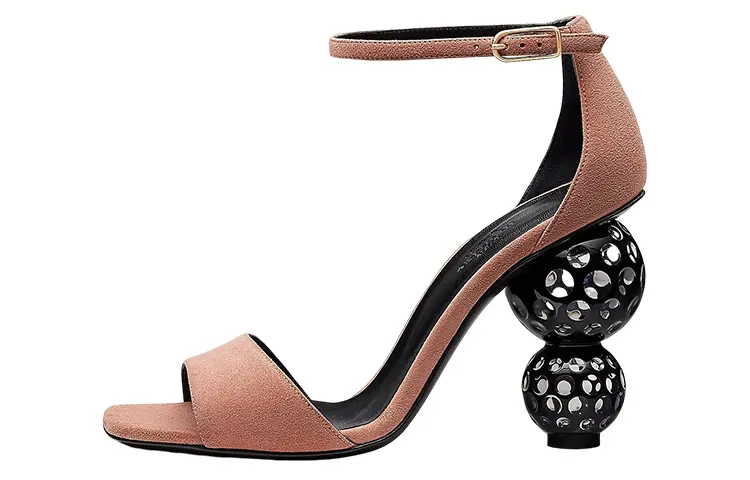 HERMES Dolly One Strap Sandals Women's Rose Pink