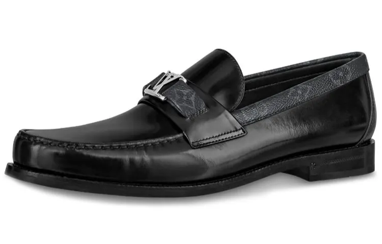 LOUIS VUITTON Major Loafers 'Black With Monogram Deco'