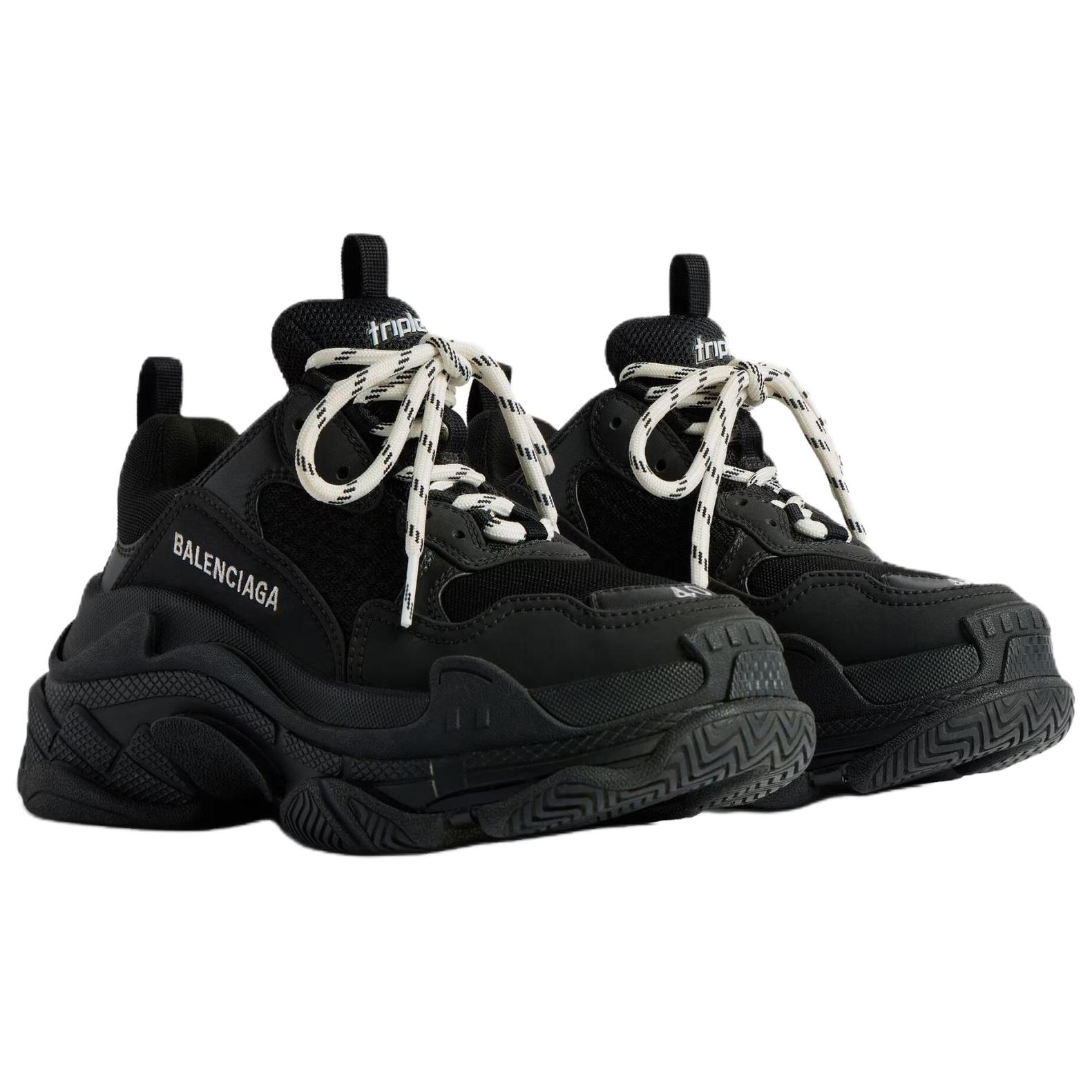 Мужские кроссовки Balenciaga Triple S (черные) — фото 3