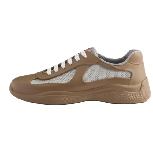 PRADA America's Cup Low top Casual Shoes Unisex Tea Brown