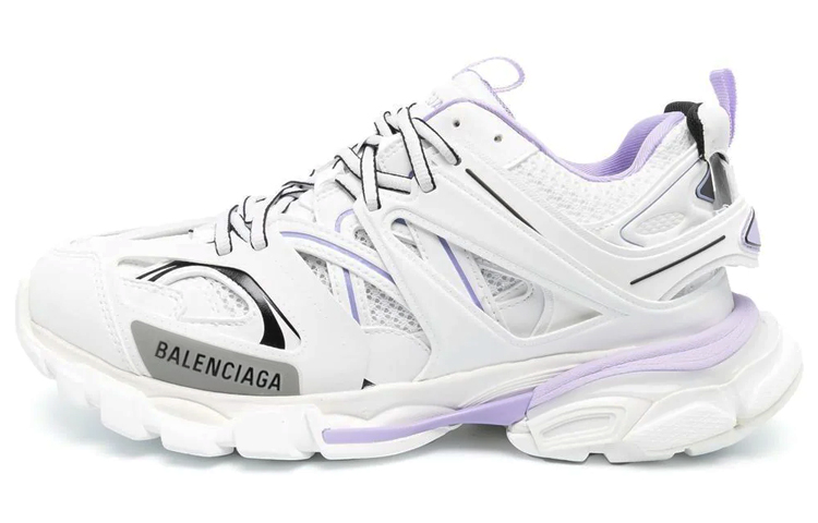 Женские кроссовки Balenciaga Track (бело-фиолетовые)