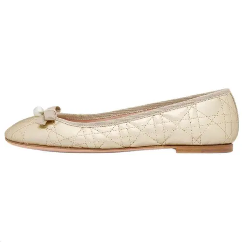 DIOR Lambskin Casual Shoes Women's Gold