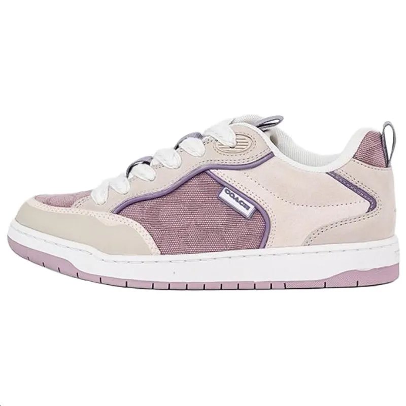 COACH C023 Sneaker Low top Skateboard Shoes Women's Gray Purple