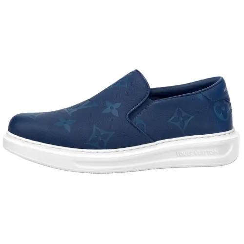 LOUIS VUITTON Beverly Hills Casual Shoes Men's Blue