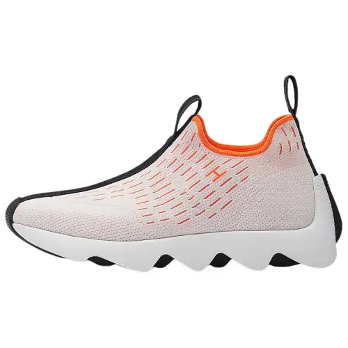 HERMES Hermès fabric knitted sneakers wear-resistant low-top lifestyle shoes women's white