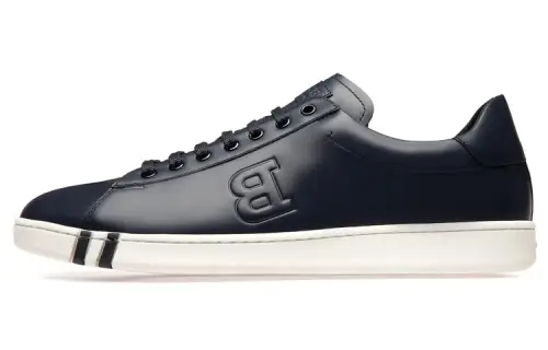 BALLY Low top Stylish Skateboarding Shoes Men's Marine Blue
