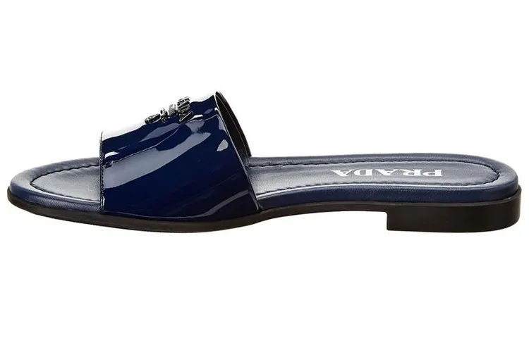 PRADA Quiet Slide Slippers Women's Dark Blue