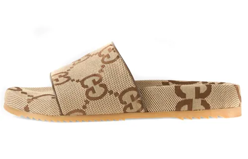 Gucci Gg Canvas Slide Sandal 'Camel Monogram'