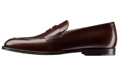 DIOR Timeless Leather Casual Shoes Men's Ebony Black