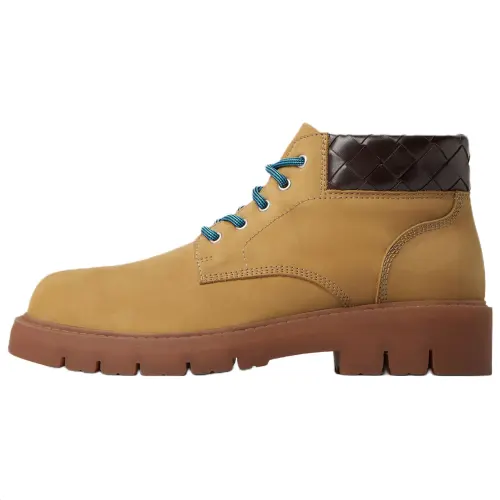 Bottega Veneta Haddock Cow Leather Ankle Boots 4.5cm Men's Ochre