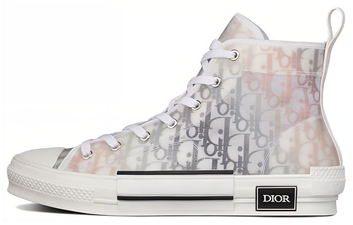 DIOR Dior B23 comfortable and versatile wear-resistant and lightweight high-top canvas shoes for men