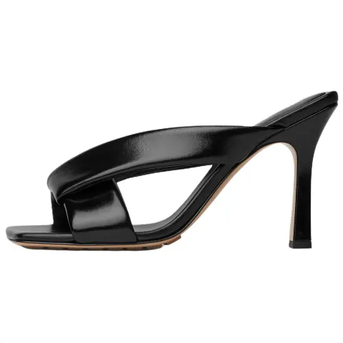 Bottega Veneta Slide Slippers 9cm Women's Black