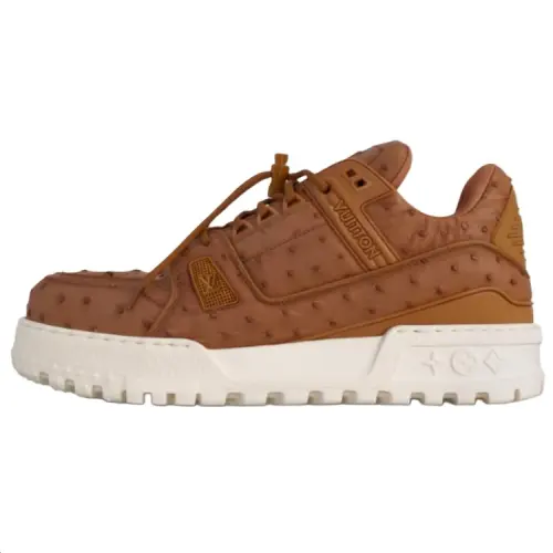LOUIS VUITTON Trainer Maxi 2025 Spring Summer Men's Collection Low top Skateboard Shoes Men's Brown