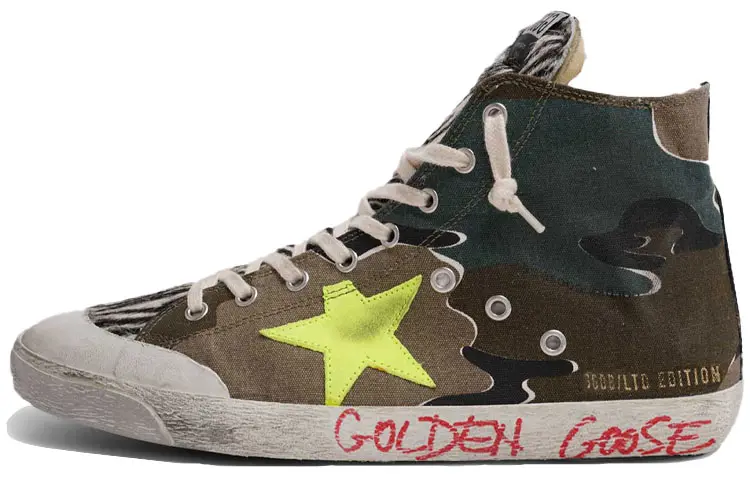Golden Goose Francy Skateboard Shoes Men's High Top Jasper/Brown