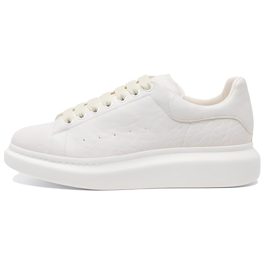 Мужские кроссовки Alexander McQueen с кожаным верхом (бежевые)
