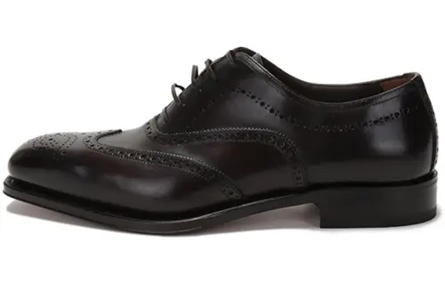 FERRAGAMO Cow Split Leather Men's Casual Shoes Men's Dark Brown