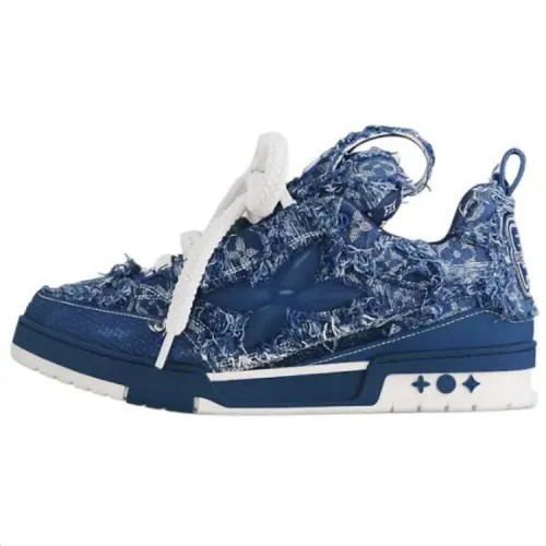 LOUIS VUITTON Skate Low top Skateboard Shoes Unisex Blue