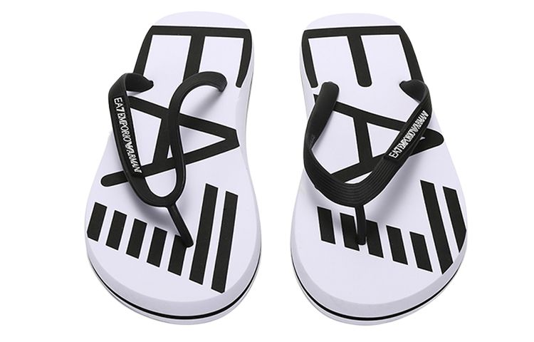 EMPORIO ARMANI EA7 Flip Flops Men's White Black