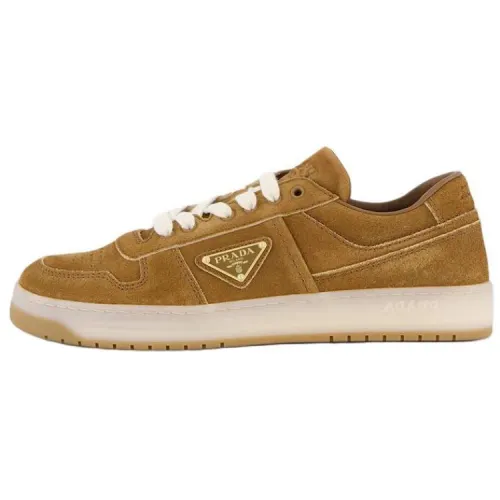 PRADA Downtown Suede Low top Skateboard Shoes Men's Brown