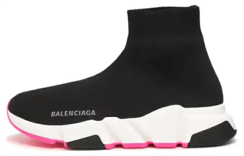 Balenciaga Speed 1.0 Recycled Sneakers 'Black Fuchsia' Women's