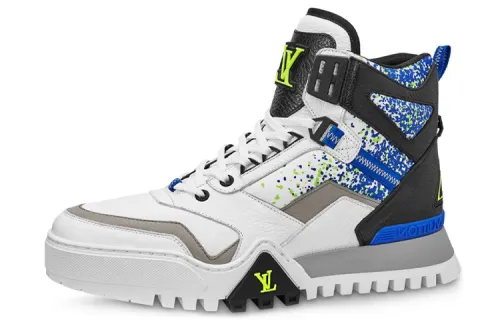 LOUIS VUITTON Hiking High top Stylish Skateboarding Shoes Men's White