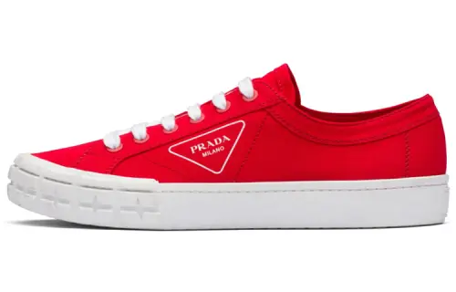 PRADA Skateboard Shoes Men's Low Top Red