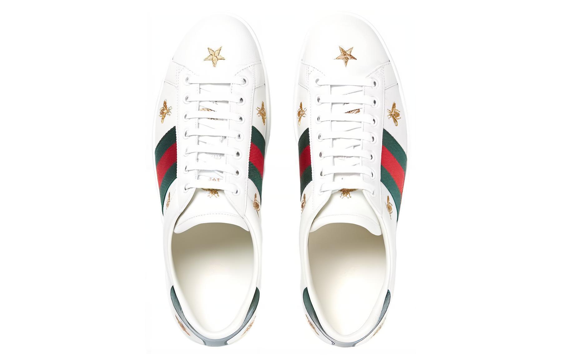 Мужские кеды Gucci ACE (белые) — фото 4
