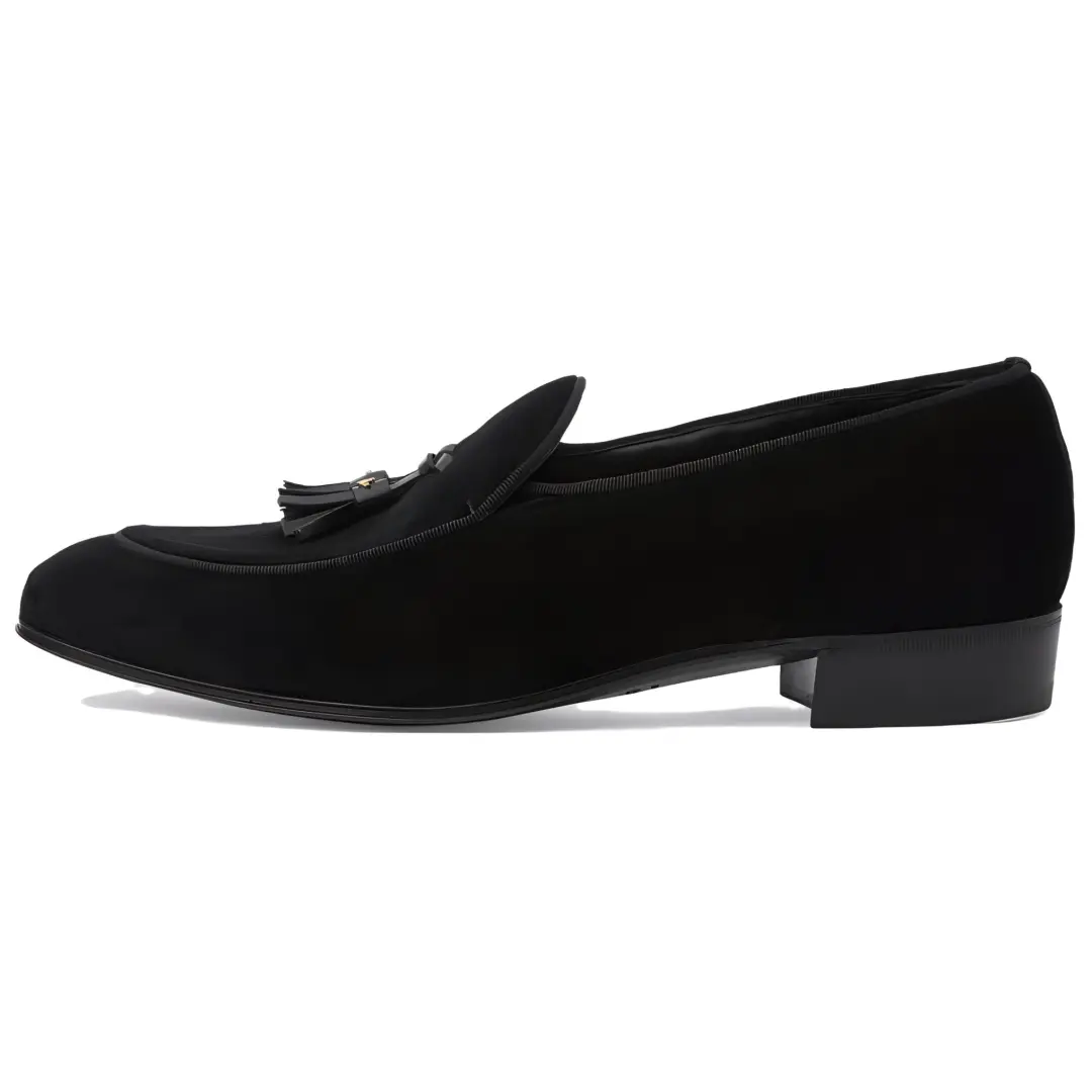 GUCCI Double G-detail Velvet Loafers