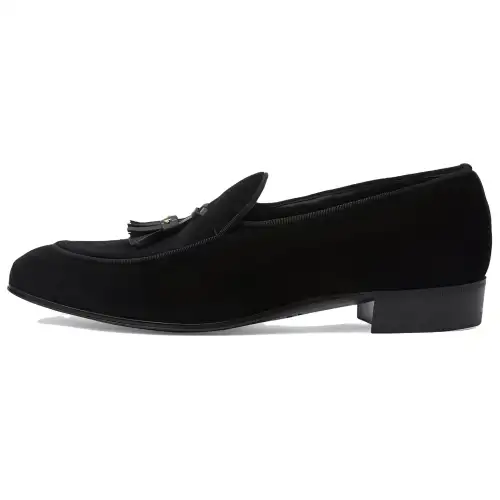 GUCCI Double G-detail Velvet Loafers