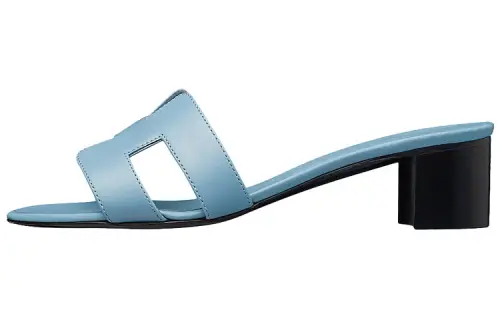 HERMES Oasis Slide Slippers 5cm Women's Sky Blue