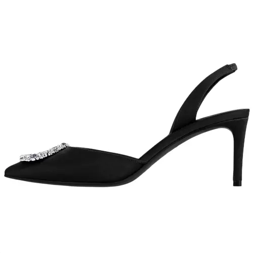 LOUIS VUITTON Met Slim Heel High Heels 6.5cm Women's Black