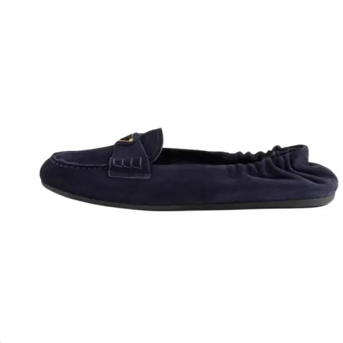 PRADA Mocassin Loafers Women's Blue