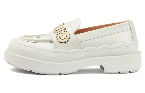 GUCCI Loafers 6CM Women's White