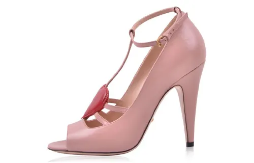 GUCCI Leather Roman Sandals Women's Pink