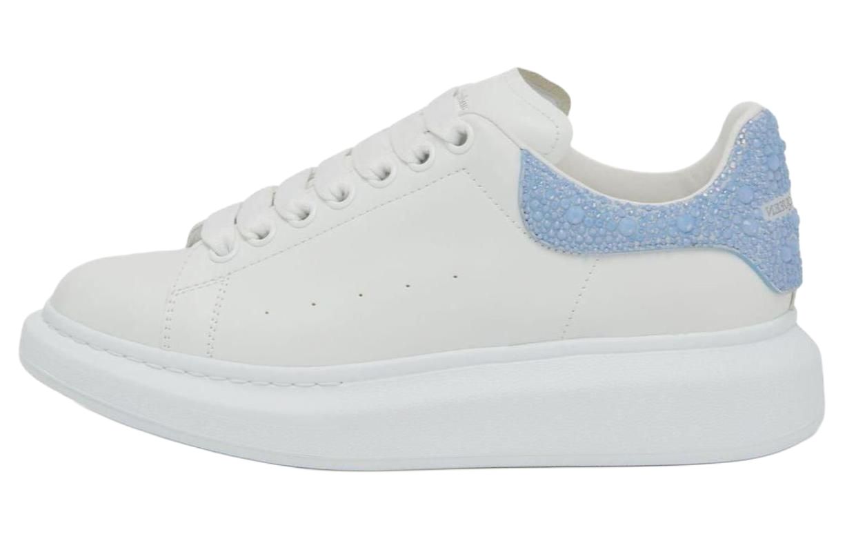 Женские кеды Alexander McQueen Oversized Sneaker (сине-белые)