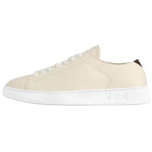 LOUIS VUITTON Resort Cow Leather, Leather Casual Low top Stylish Skateboarding Shoes Men's White