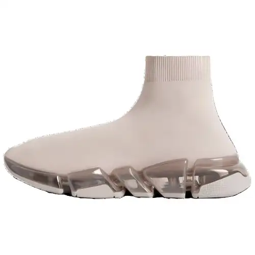 Balenciaga Speed 2.0 High top Casual Shoes Men's Light Beige