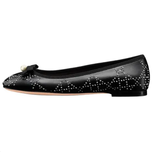 DIOR Calfskin Casual Shoes Women's Black