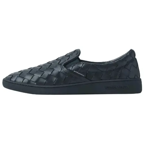 Bottega Veneta Sawyer Calfskin Casual Shoes Men's Dark Color