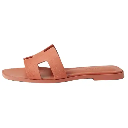 HERMES Oran Slide Slippers Women's Orange