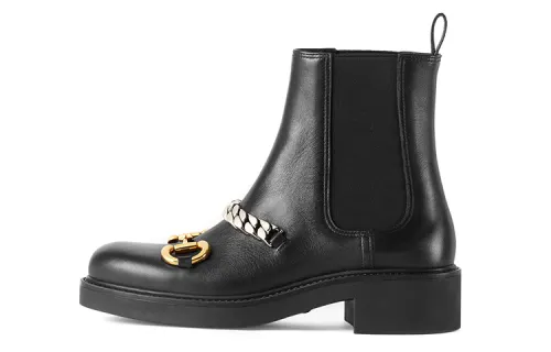 GUCCI Horsebit-detail Ankle Boots