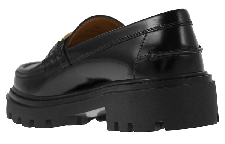TOD'S Logo Plaque Slip On Loafers Women's