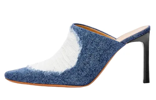 LOEWE Denim Slim Heel High Heels Women's Blue