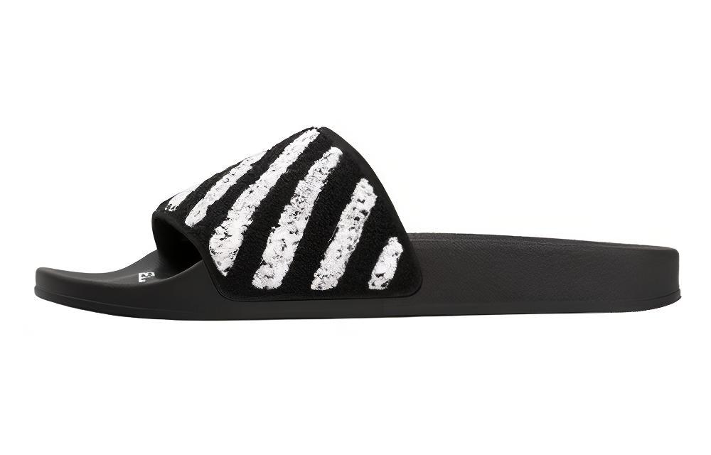 Мужские шлепанцы OFF-WHITE Черно-белые (черные)