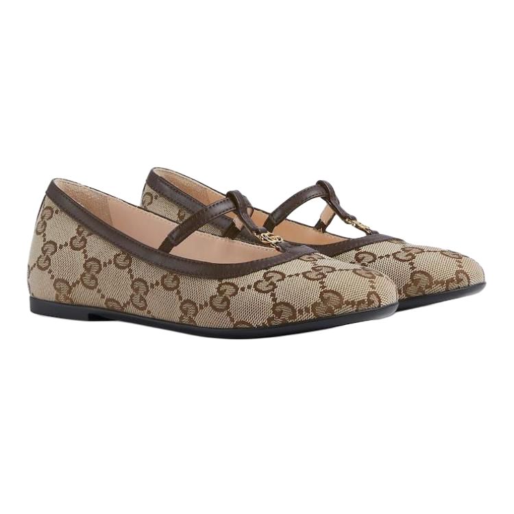 Детские кеды Gucci (коричневые) — фото 3