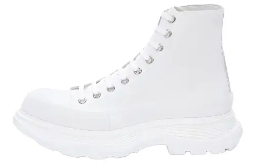 Alexander McQueen Alexander McQueen Tread Slick Fashion Lace-Up Short Boots Women's White