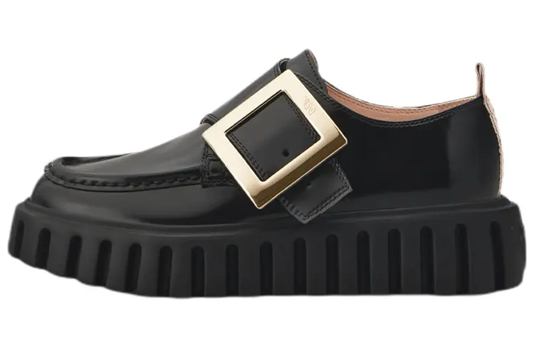 Roger Vivier Leather Patent Leather Loafers Women's Black
